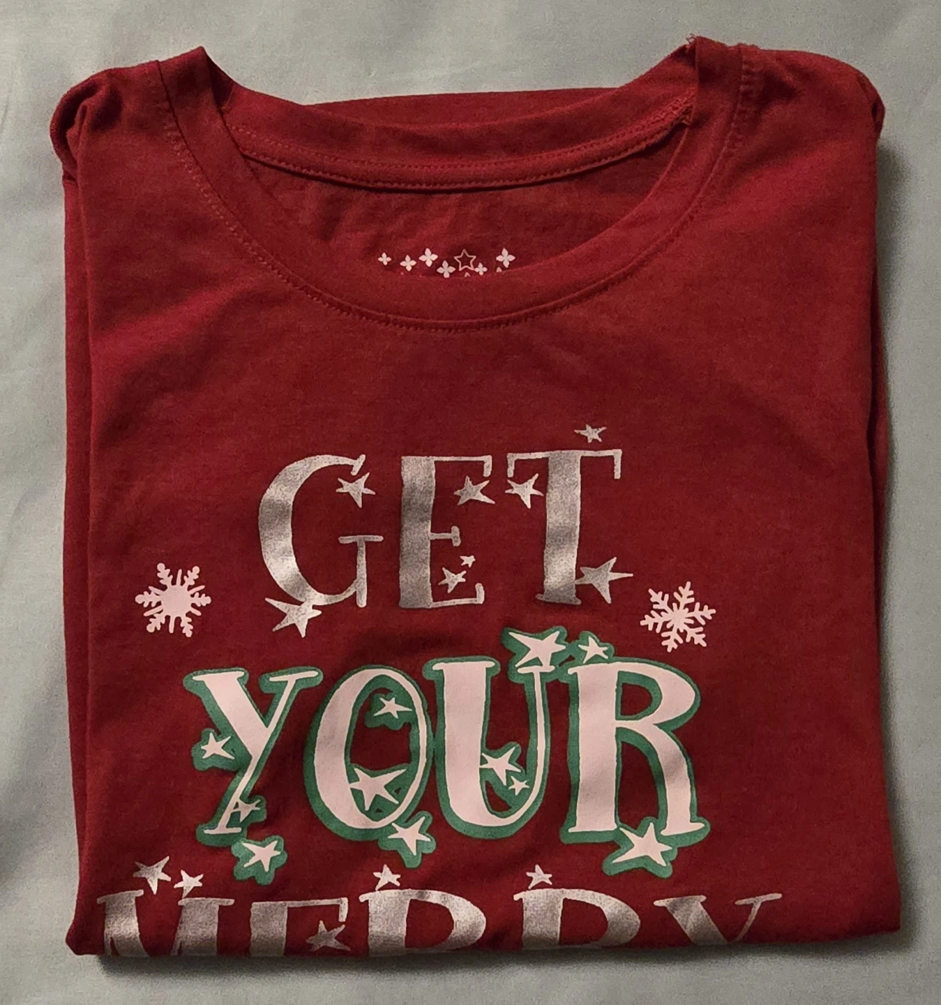 Womens Red Christmas T-Shirt! Size - Small - photo 4