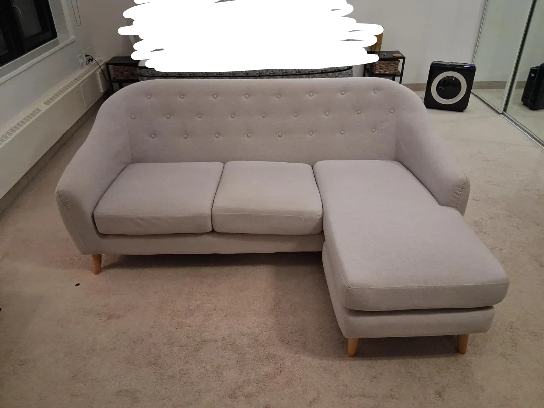 Structube Light Grey Fabric L shaped Sofa