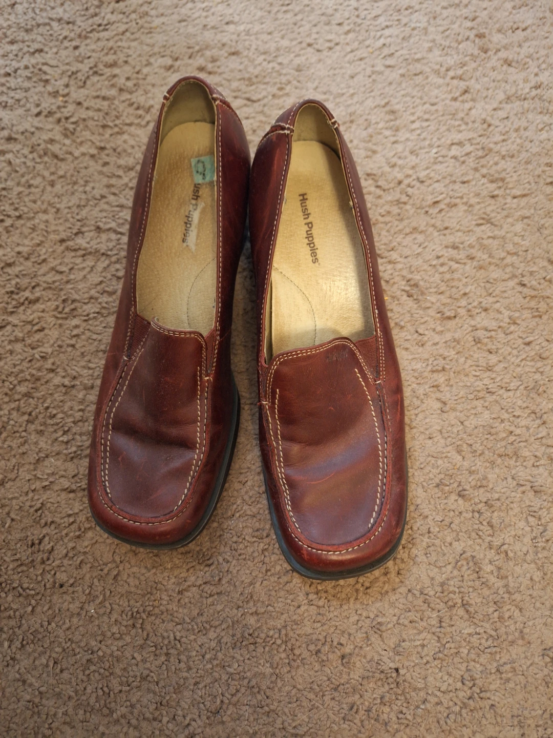 Hush Puppies Leather Loafers - Size 9M Female