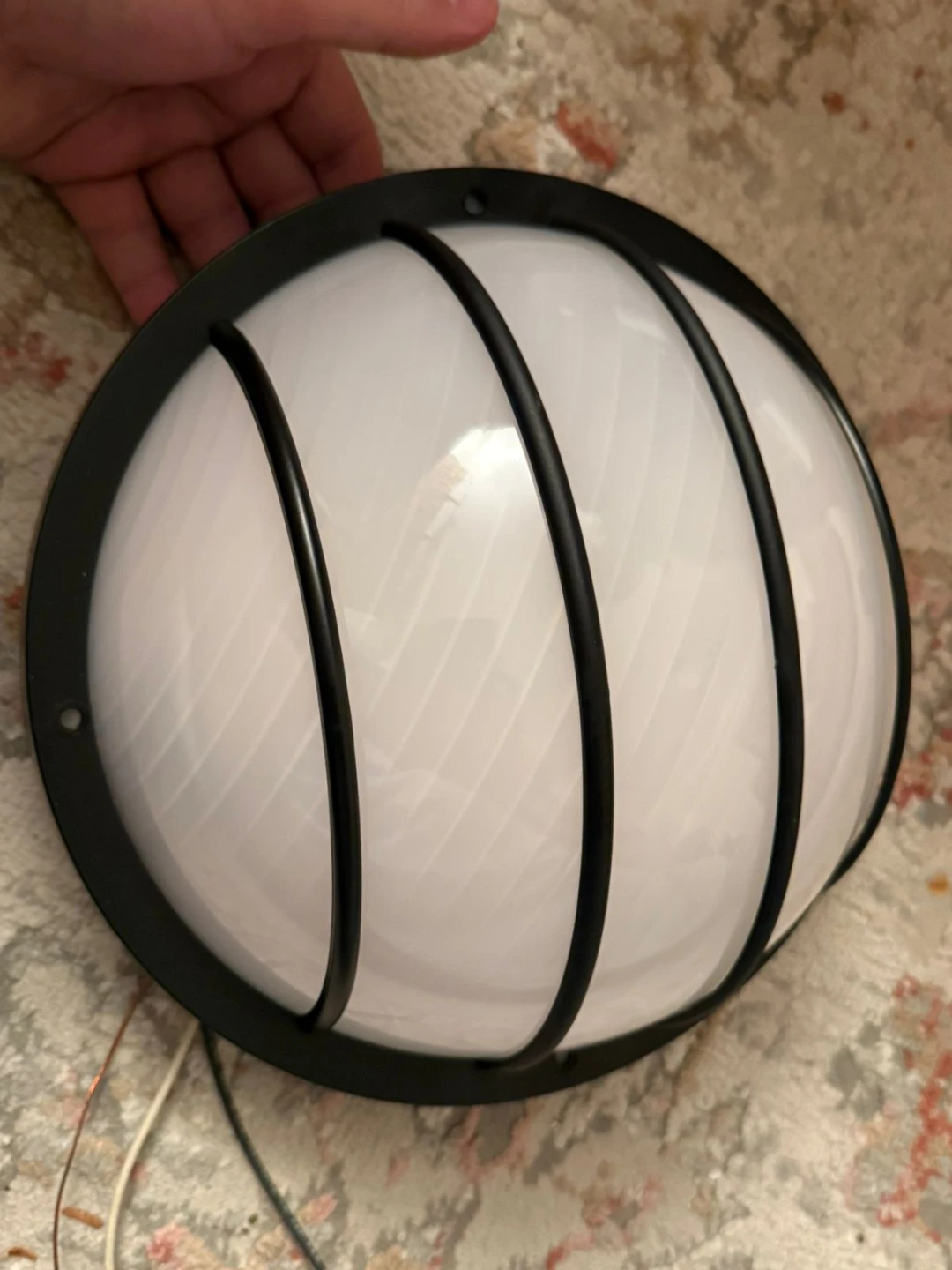 New Globe Outdoor Ceiling Light - Black