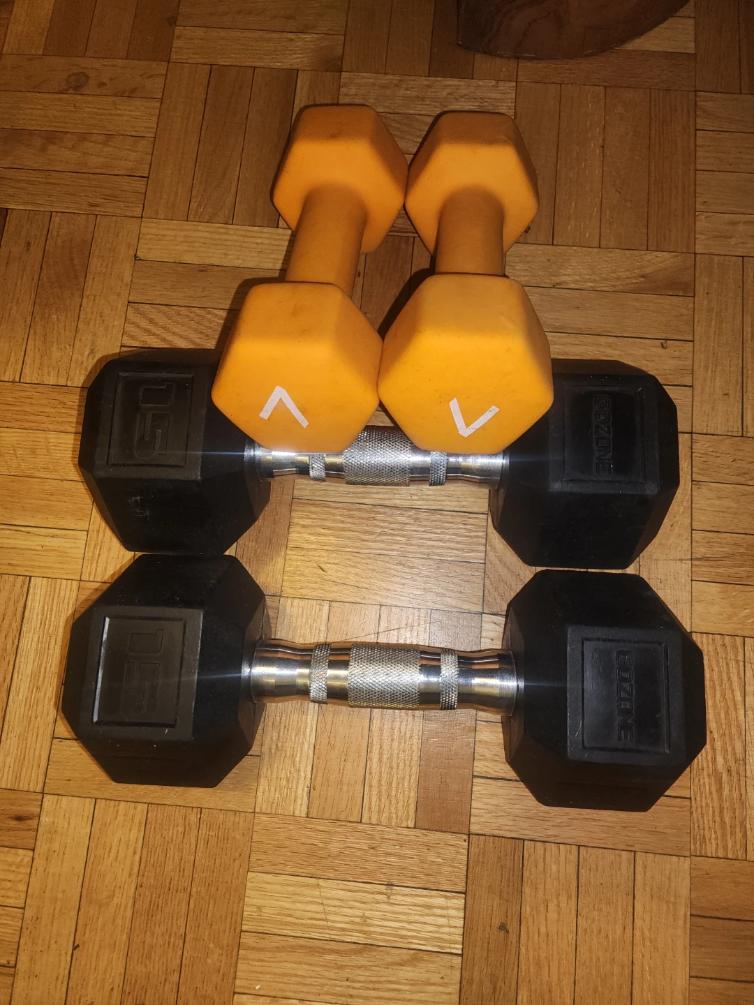 Two Pairs of Dumbbells - 7lb & 15lb