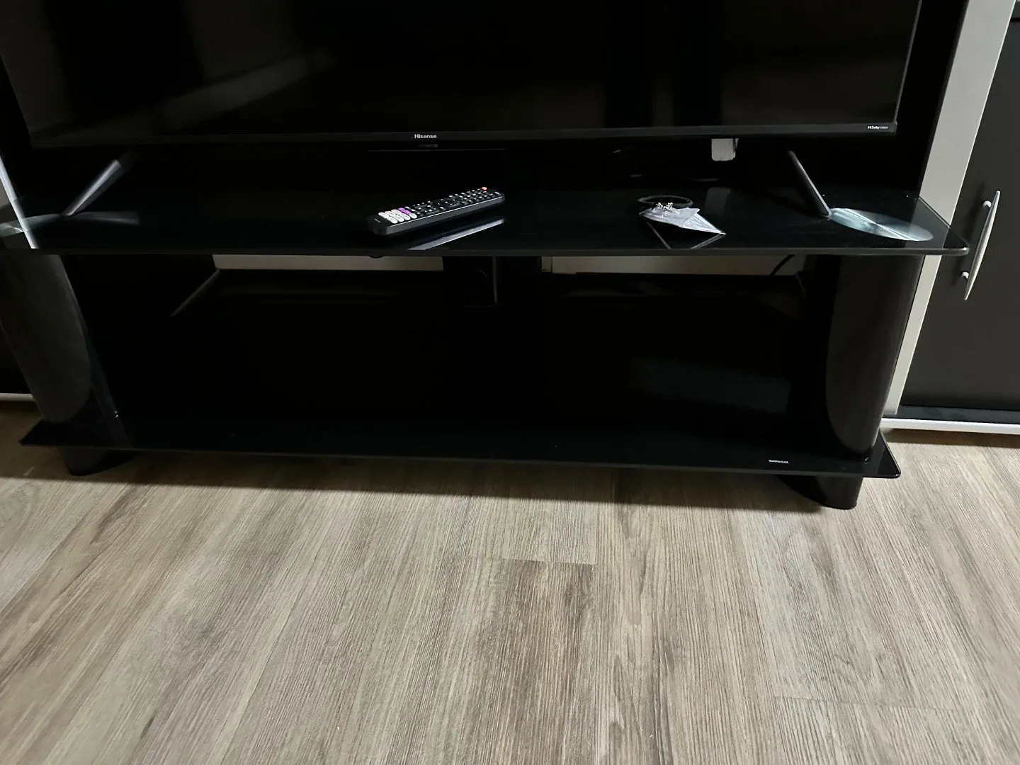 Furniture Lot: TV Stand, Bookcase, Display Cabinet image indicator(2)