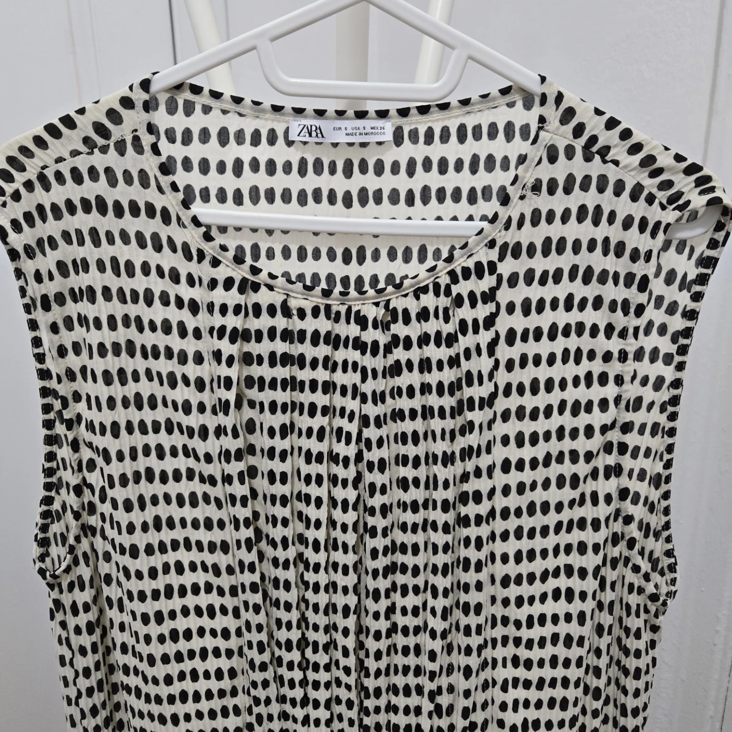 Zara Black & White Polka Dot Dress - Size S - photo 2
