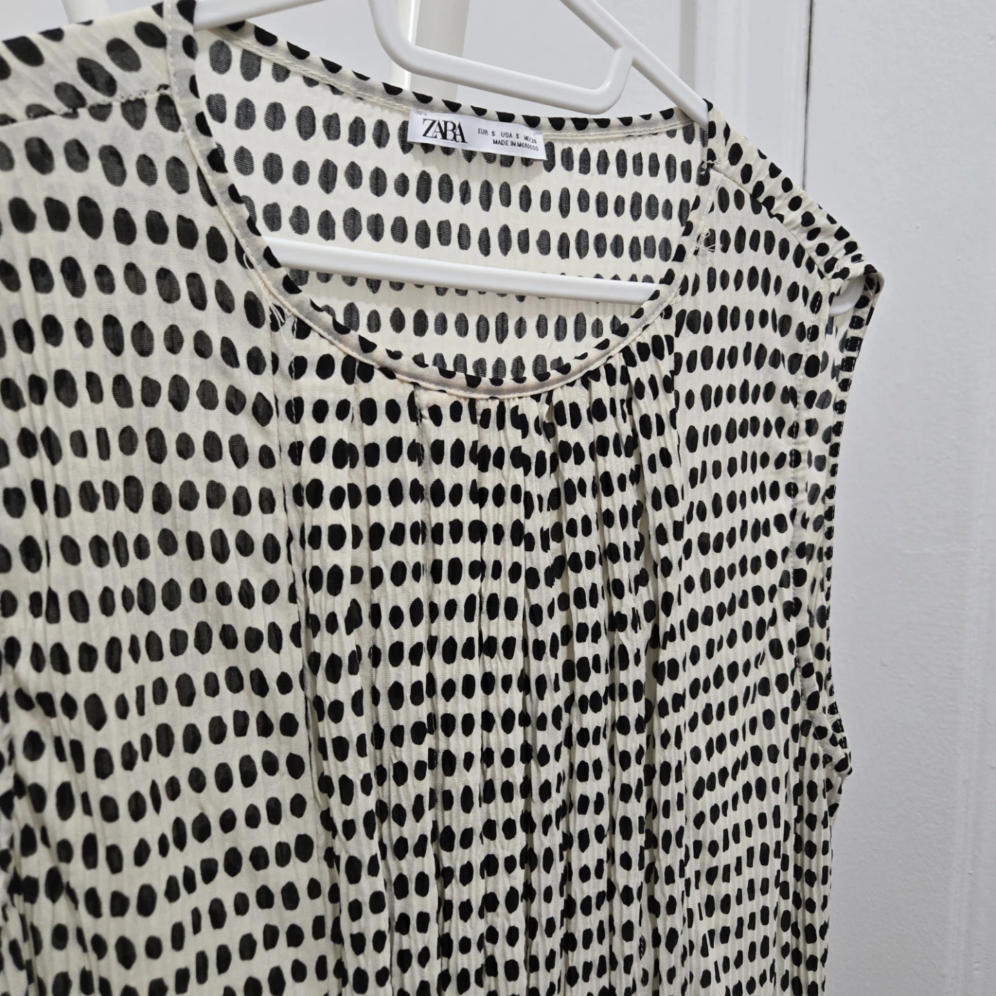 Zara Black & White Polka Dot Dress - Size S - photo 3