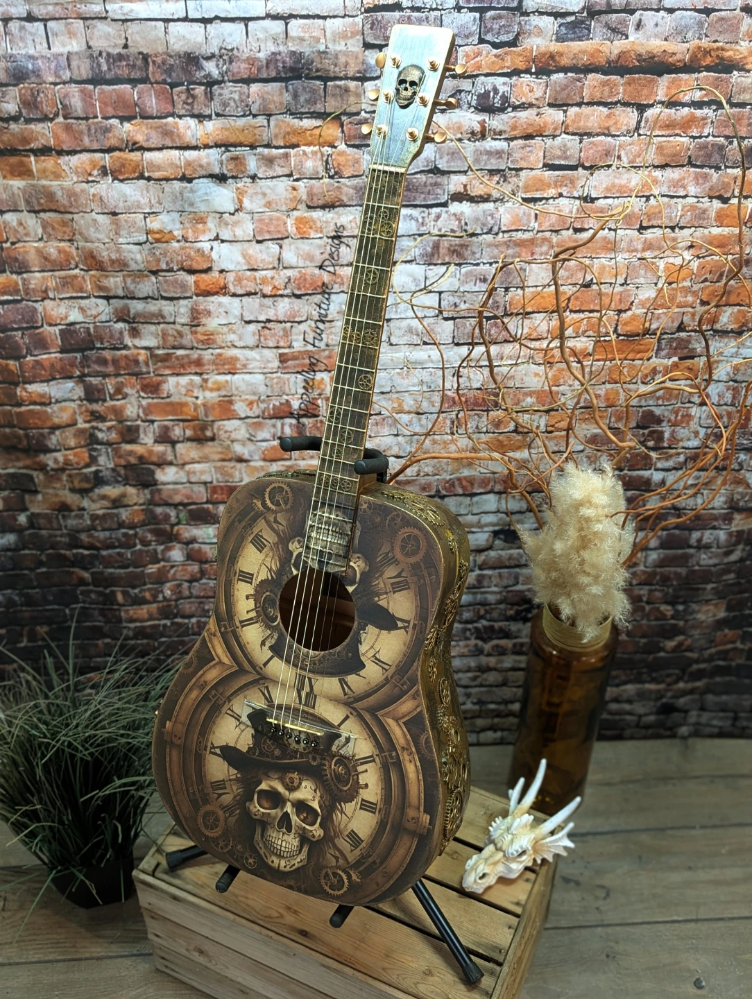 Guitar Turned Art Piece