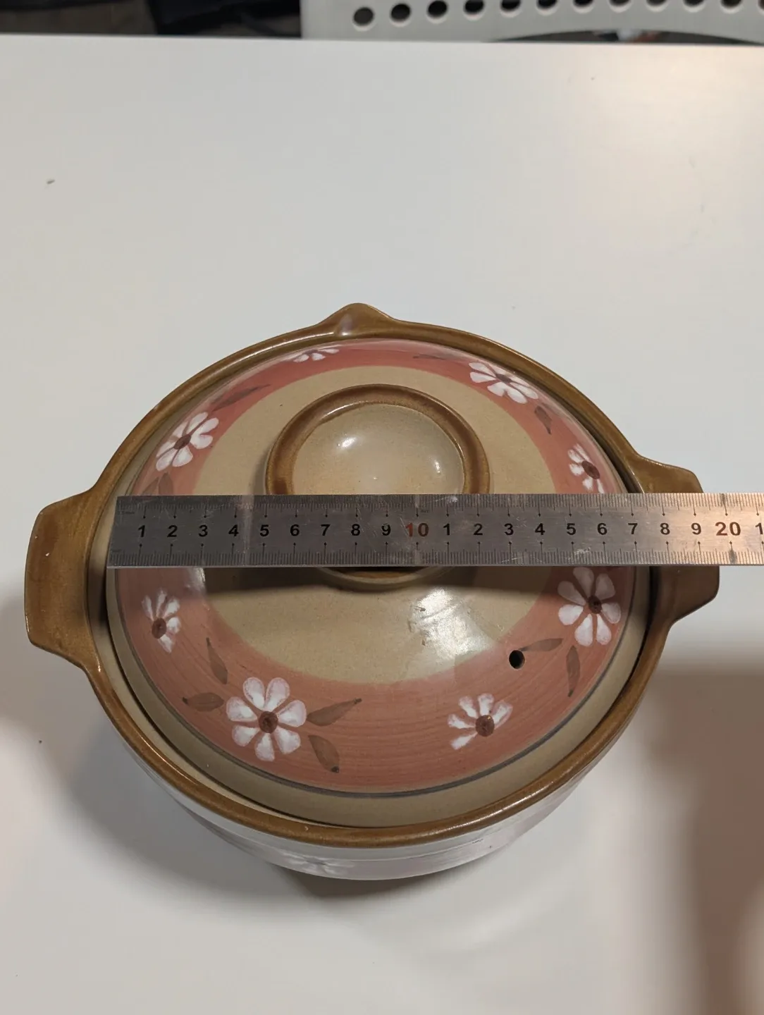 Floral Patterned Ceramic Casserole Pot