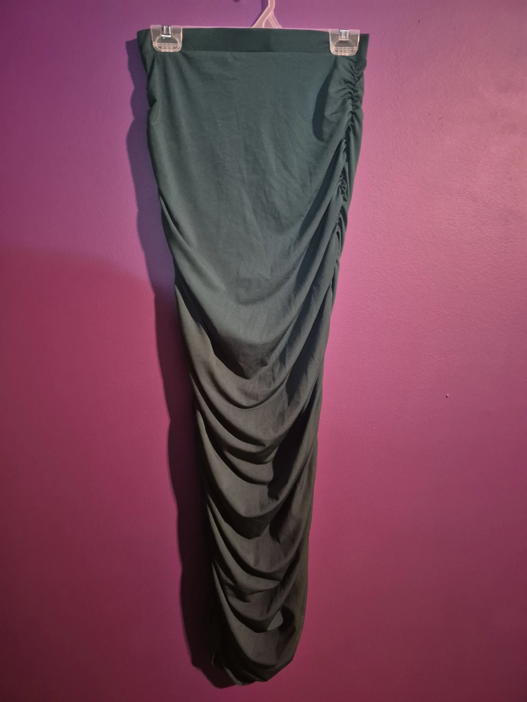 Shein Green Ruched Skirt - Size S