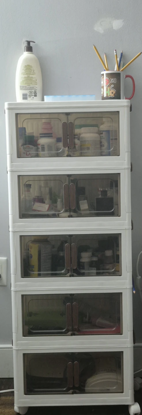 5-Tier Storage Cabinet Organizer with Wheels - photo 2