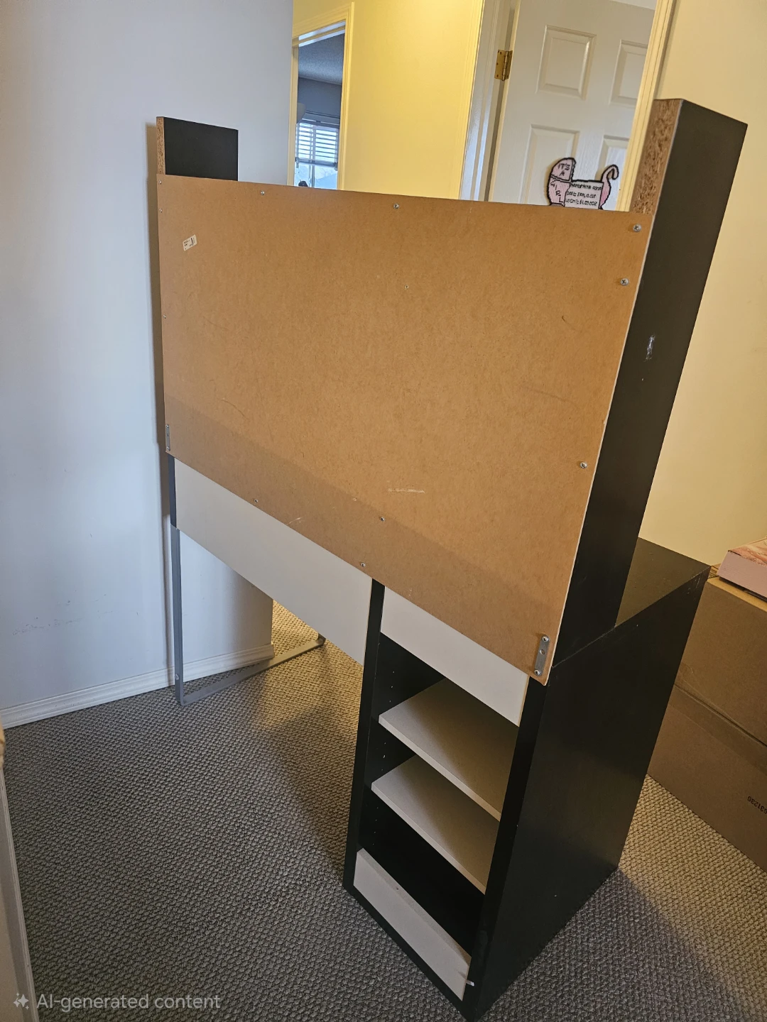 Black and White Desk with Hutch from Ikea - photo 2