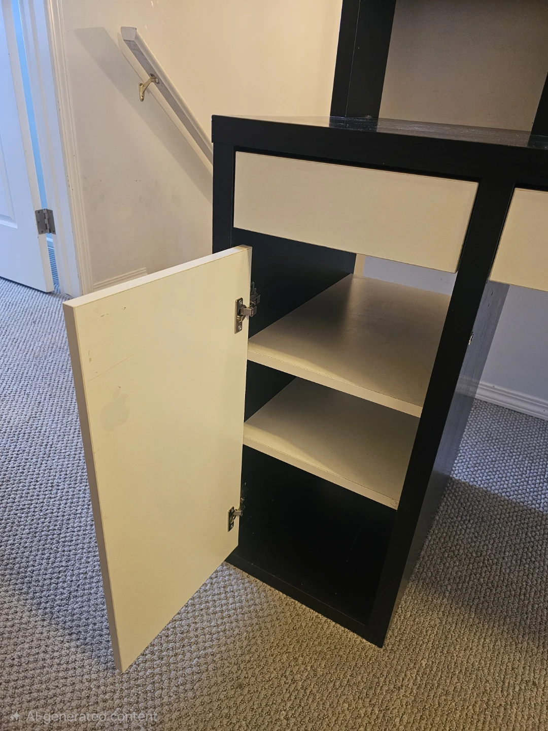 Black and White Desk with Hutch from Ikea - photo 5