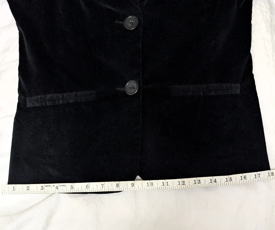 PURE by Alfred Sung Black Velvet Blazer Size S #cleanout image indicator(8)