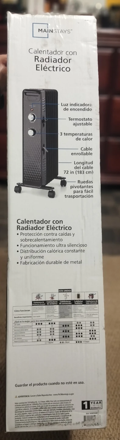 Mainstays Electric Radiator Heater - photo 3