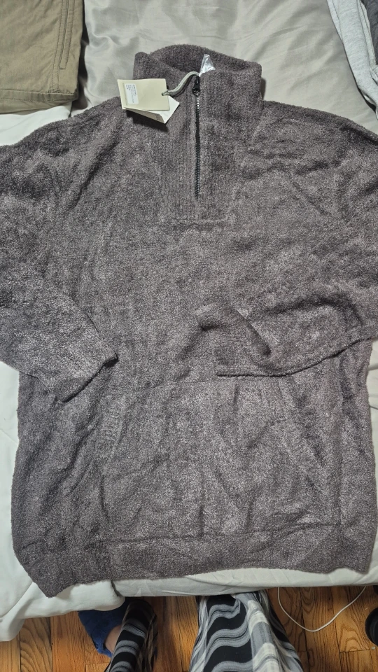 Quarter Zip Pullover - Brown