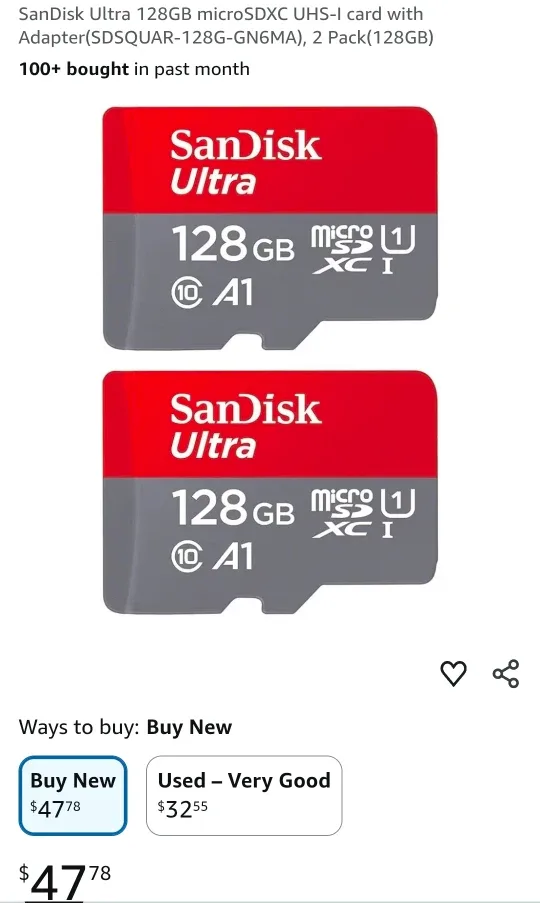 SanDisk Ultra 128GB microSDXC 2-Pack with Adapter image indicator(2)