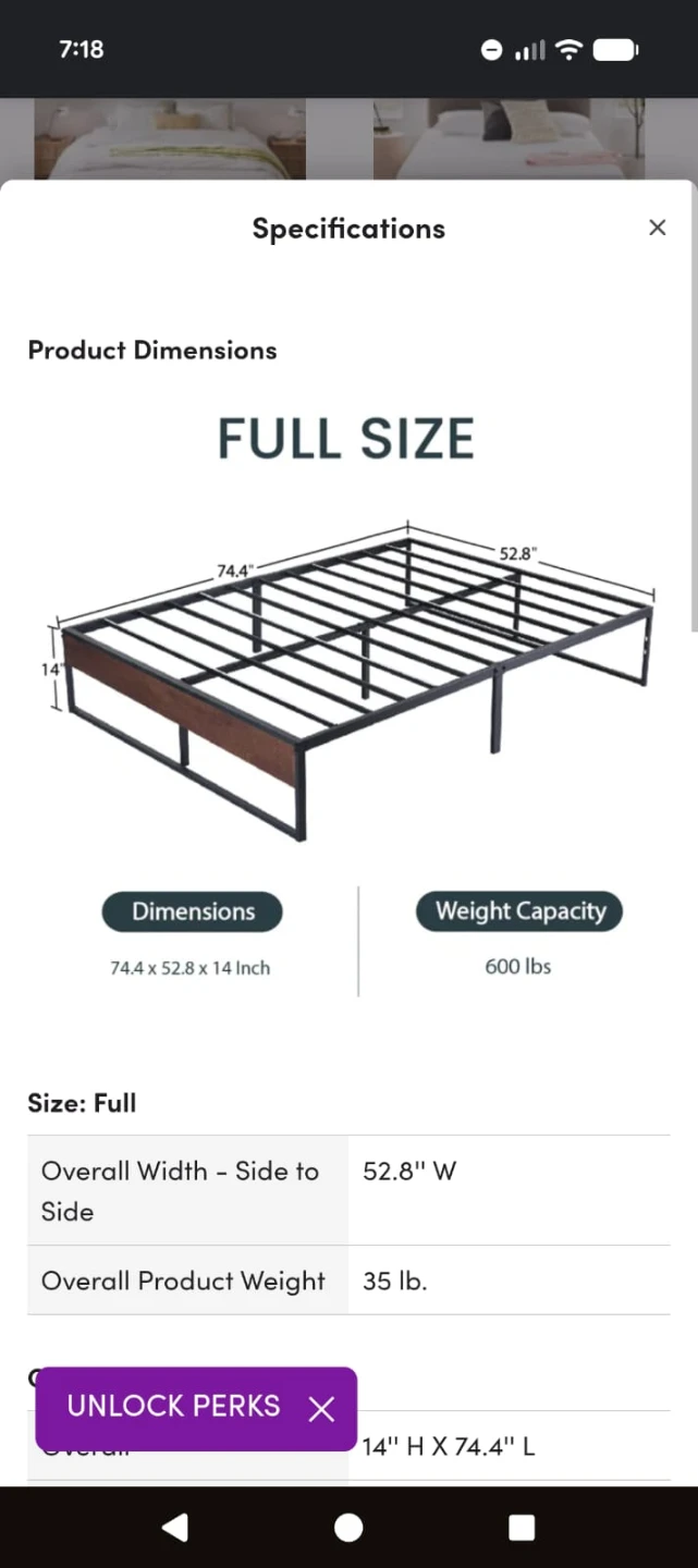 Trent Austin Saunders Full Platform Bed Frame
