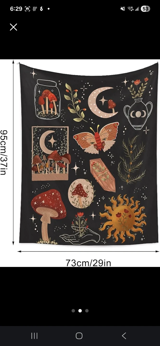 Mushroom/Bohemian/Psychedelic/Witchy Tapestry - photo 2
