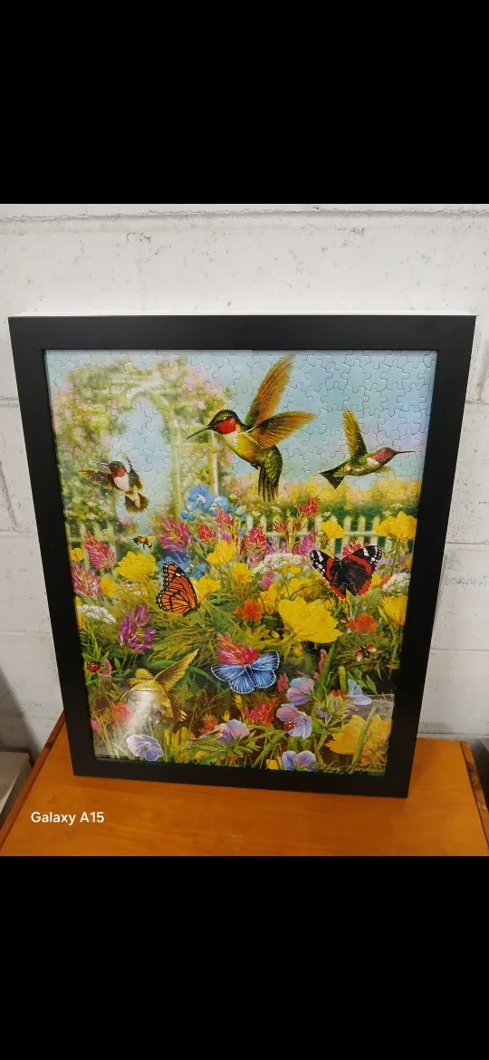 Framed Hummingbird & Butterfly Puzzle