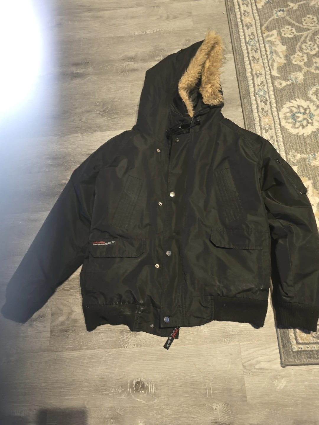 Canada Weather Gear Black Winter Jacket - Size L