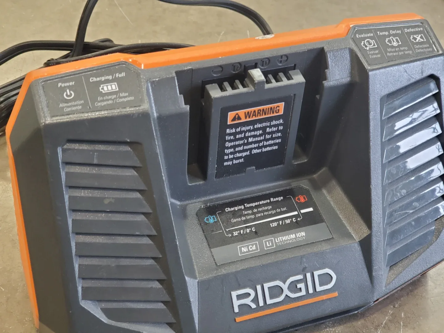 Ridgid Battery Charger