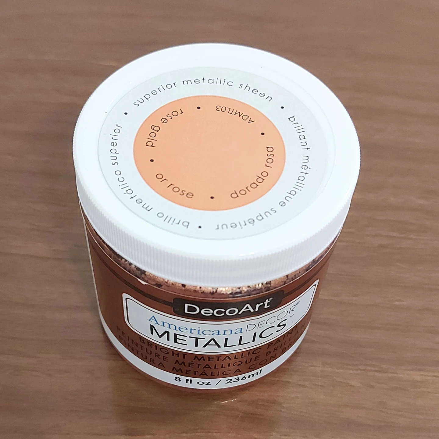 DecoArt Metallics rose gold paint — brand new and sealed - photo 2