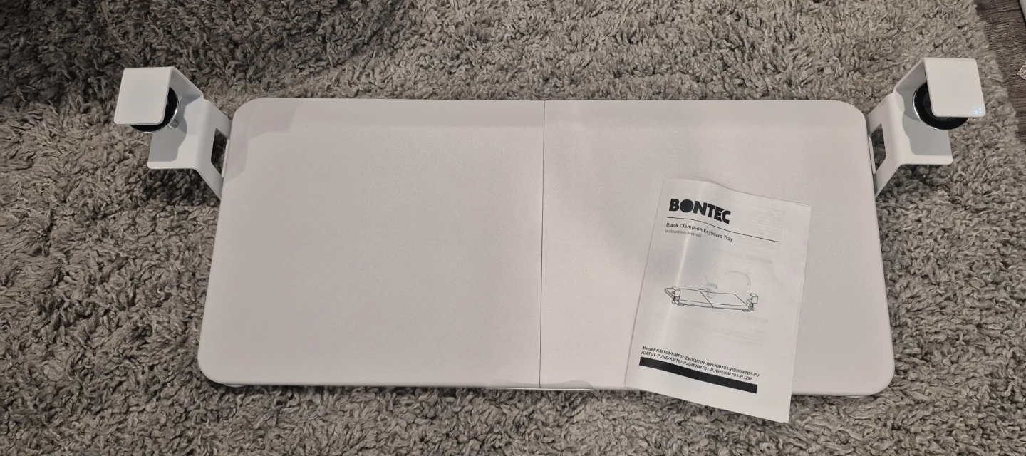 BONTEC Under Desk Keyboard Tray White or Black - photo 3
