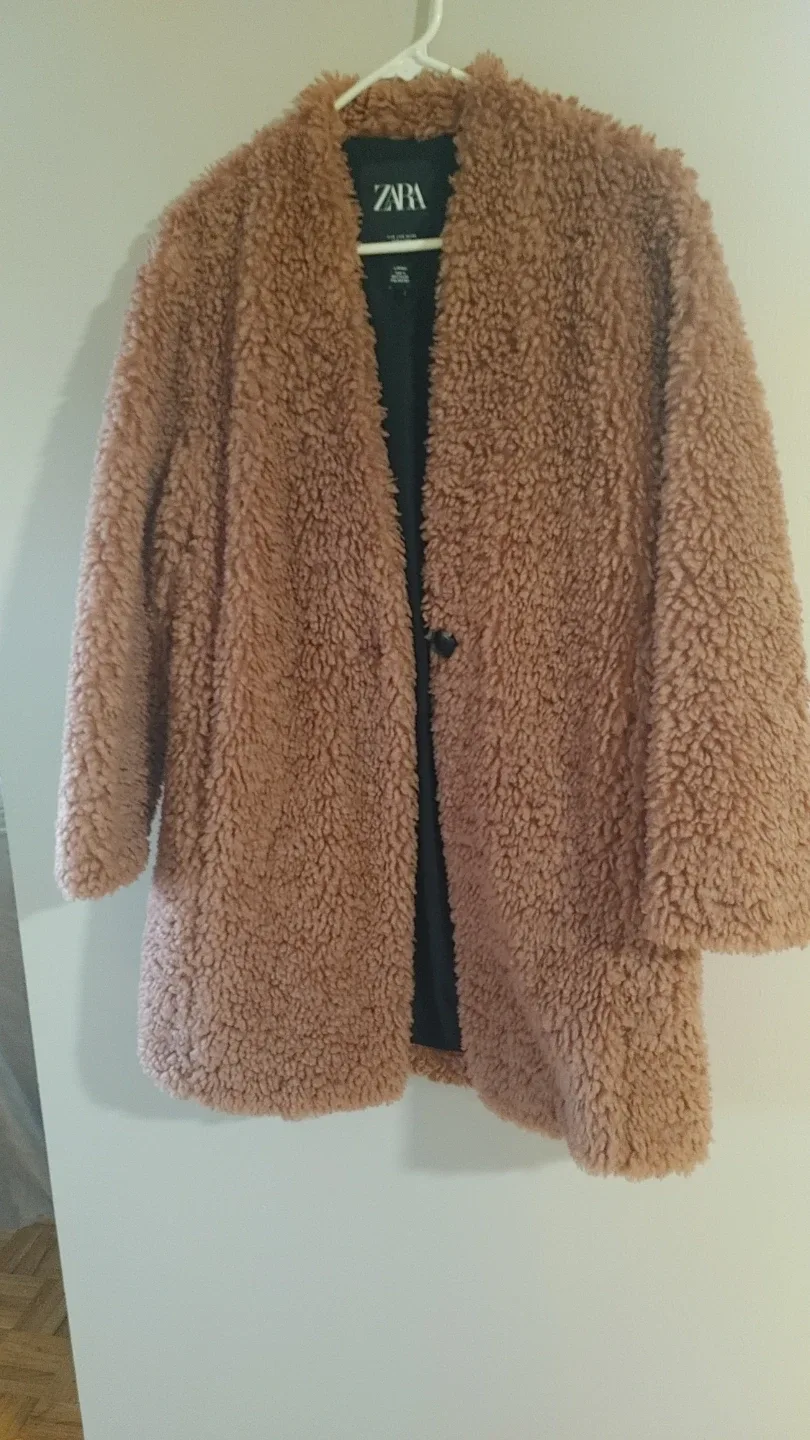 Zara Teddy Coat - Size S image indicator(3)