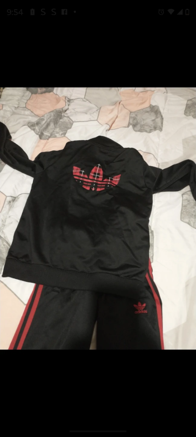 Adidas Tracksuit - Black & Red, Size S - photo 4