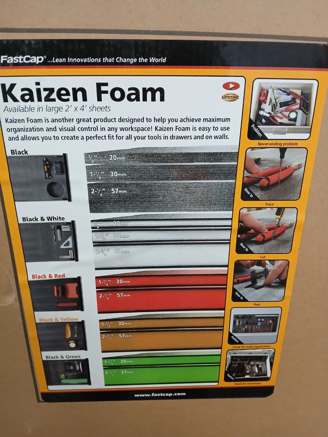 FastCap Kaizen Foam, Black 2' x 4' Sheet
