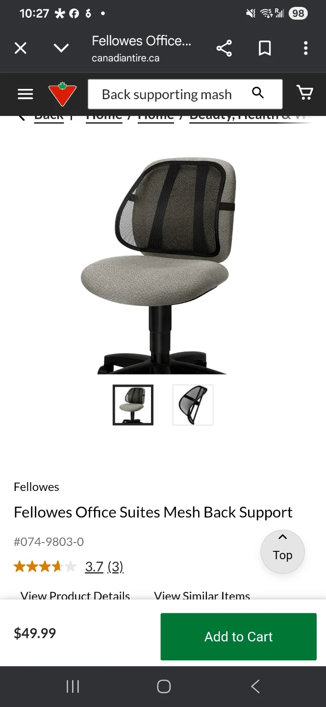 Fellowes Office Suites Mesh Back Support - photo 2