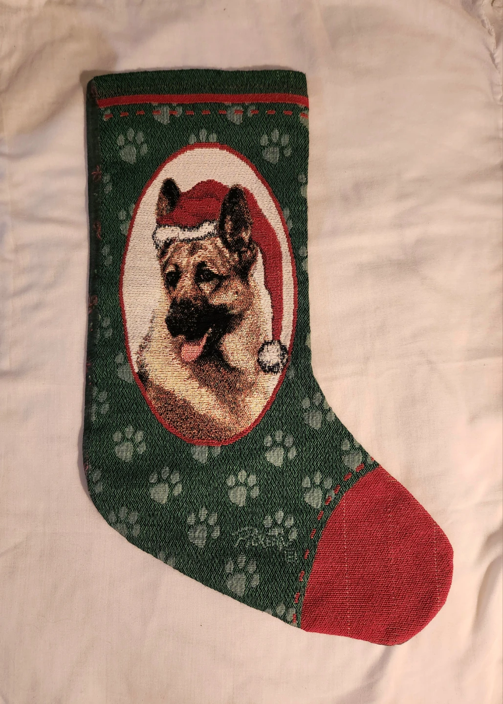 German Shepherd 18inch Christmas Stocking - photo 2