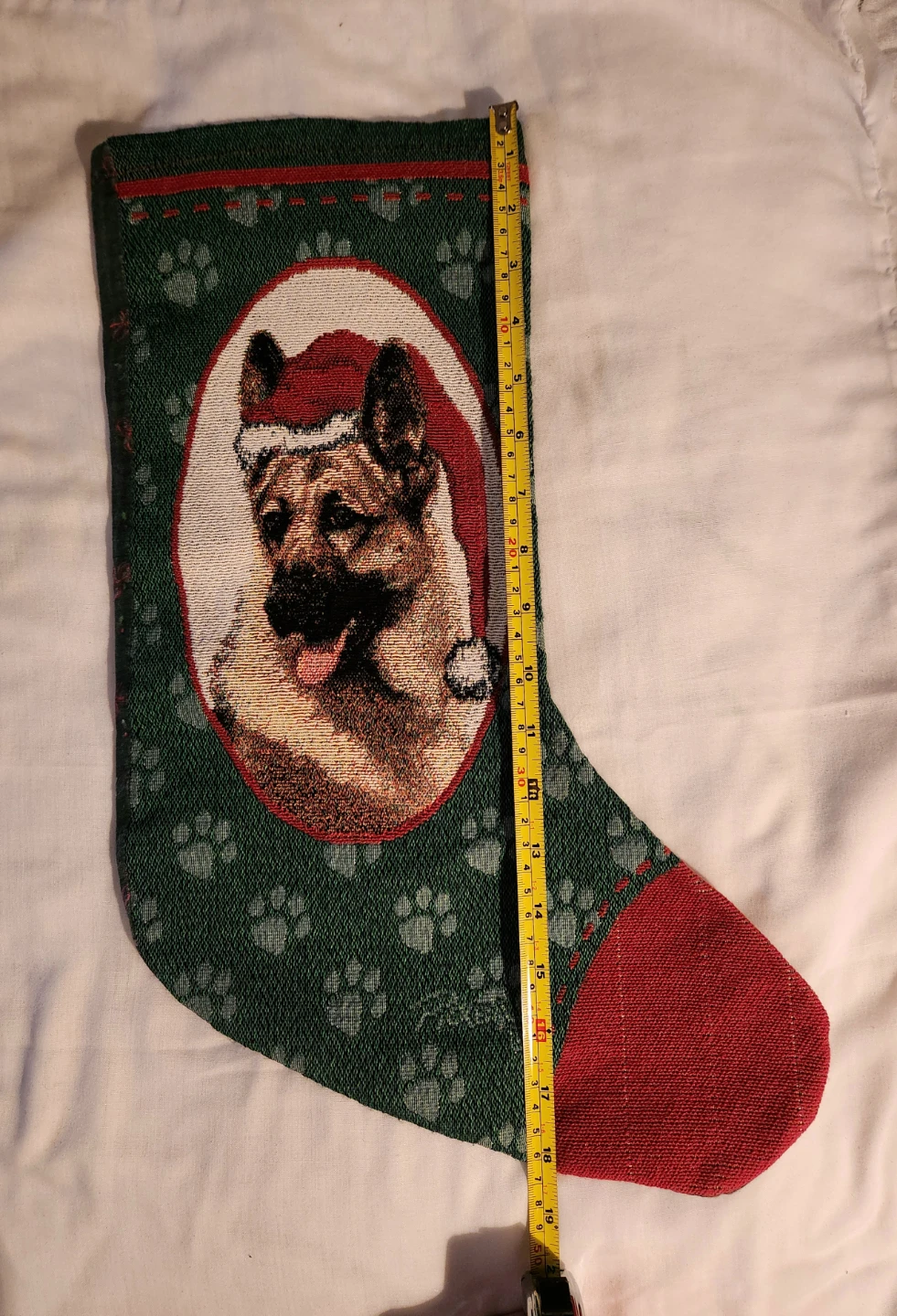 German Shepherd 18inch Christmas Stocking - photo 3