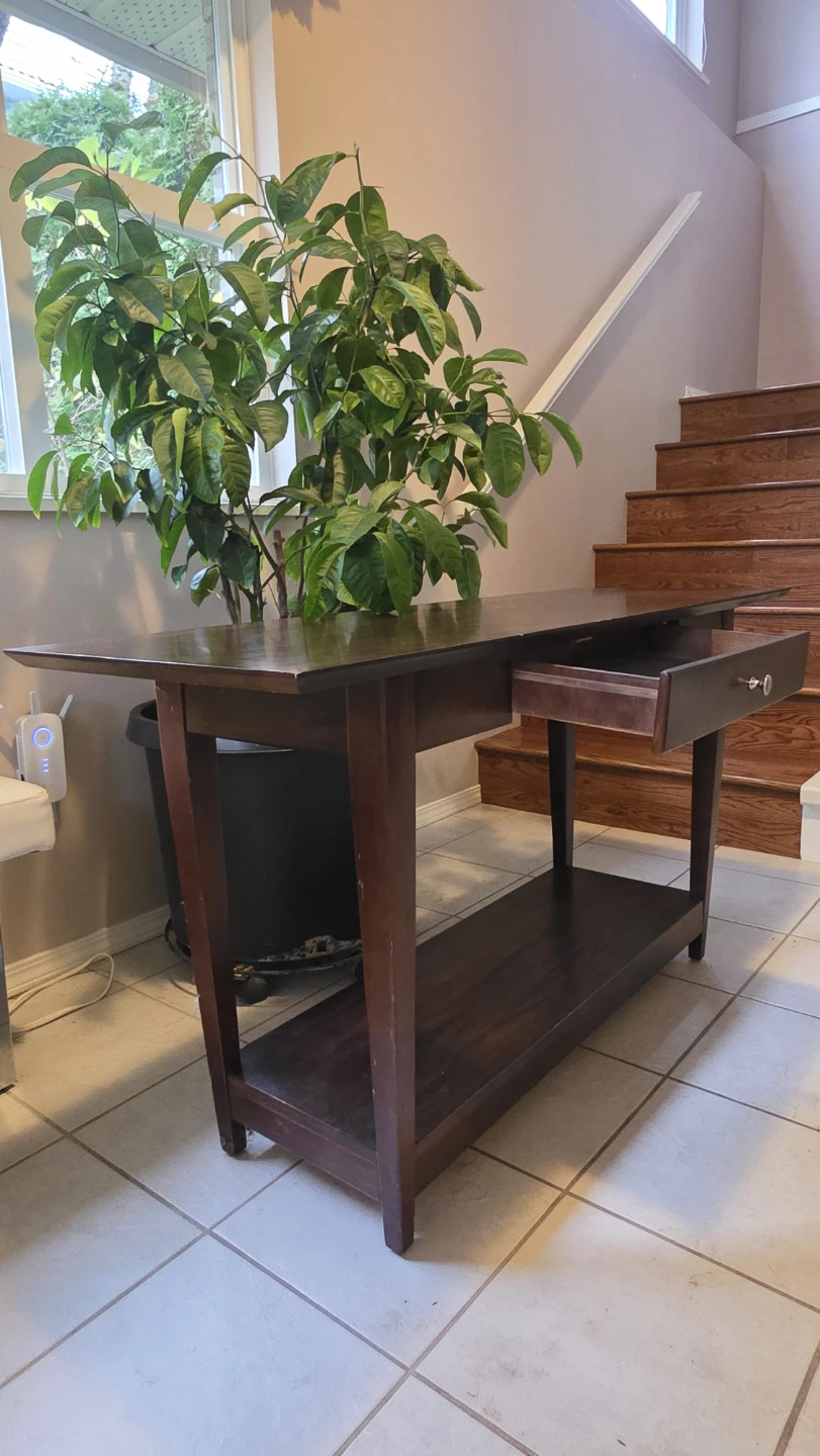 Wooden Console Table with Drawer - photo 4