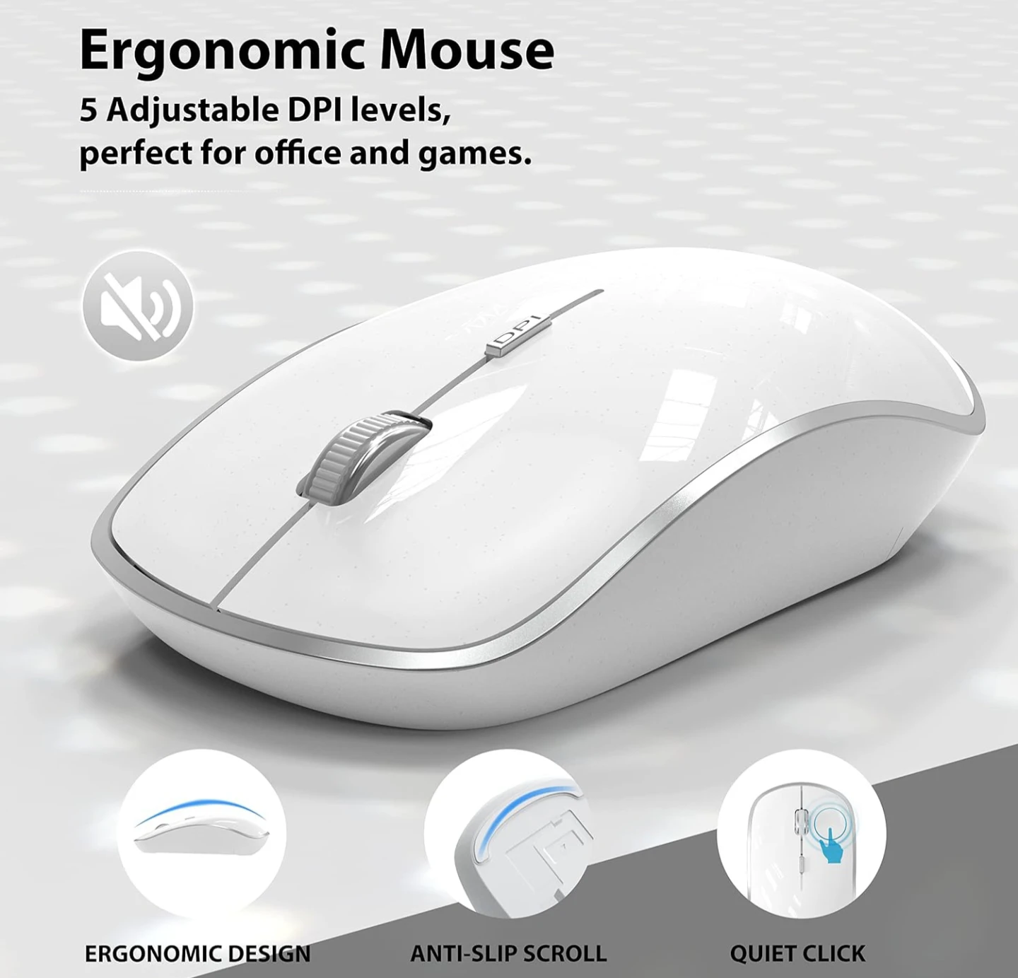 Wireless Keyboard and Mouse Combo - Silver - photo 5