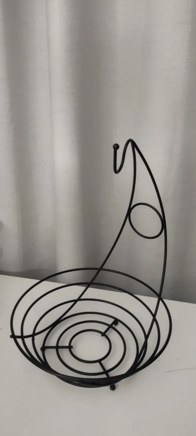 Black Metal Fruit Basket with Banana Hook #Cleanout image indicator(2)