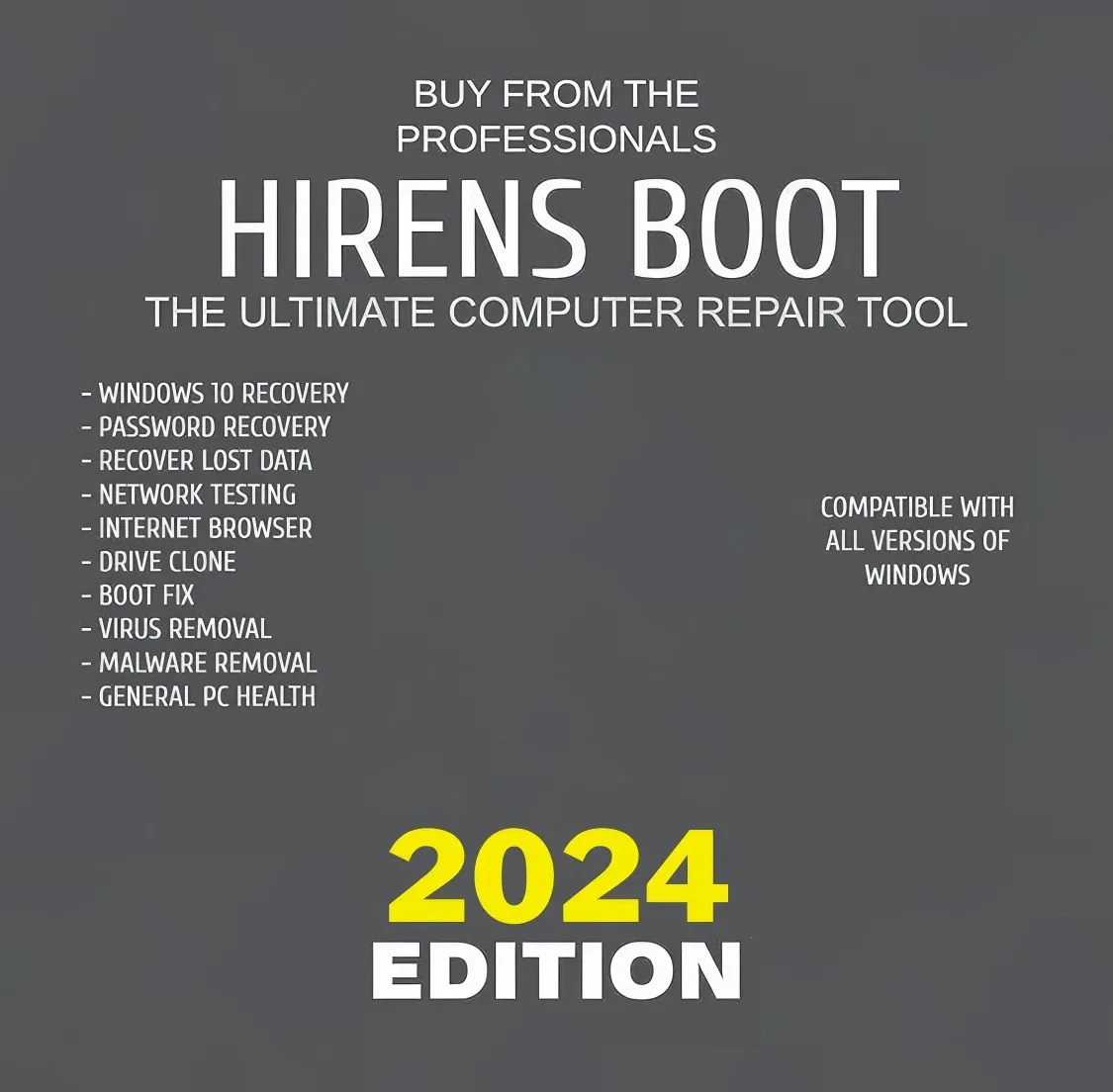 Hiren's Boot CD DVD Latest 2024 Edition Windows PC Repair