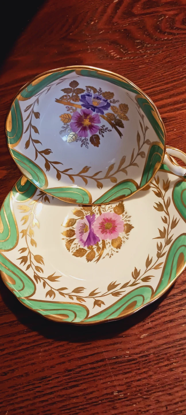 New Chelsea Staffs Fine English Porcelain Teacup w/ Saucer - photo 3