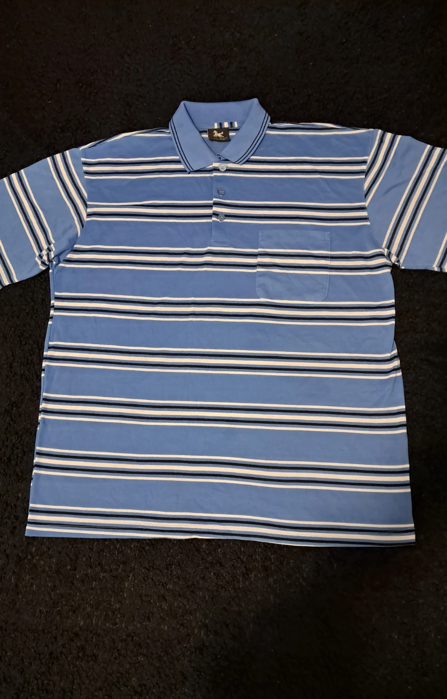 Striped Polo Shirt - Blue - photo 2