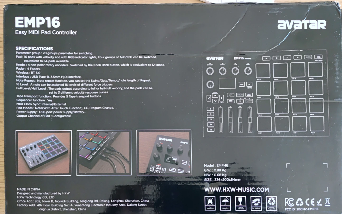 Avatar EMP16 Easy MIDI Pad Controller - photo 3