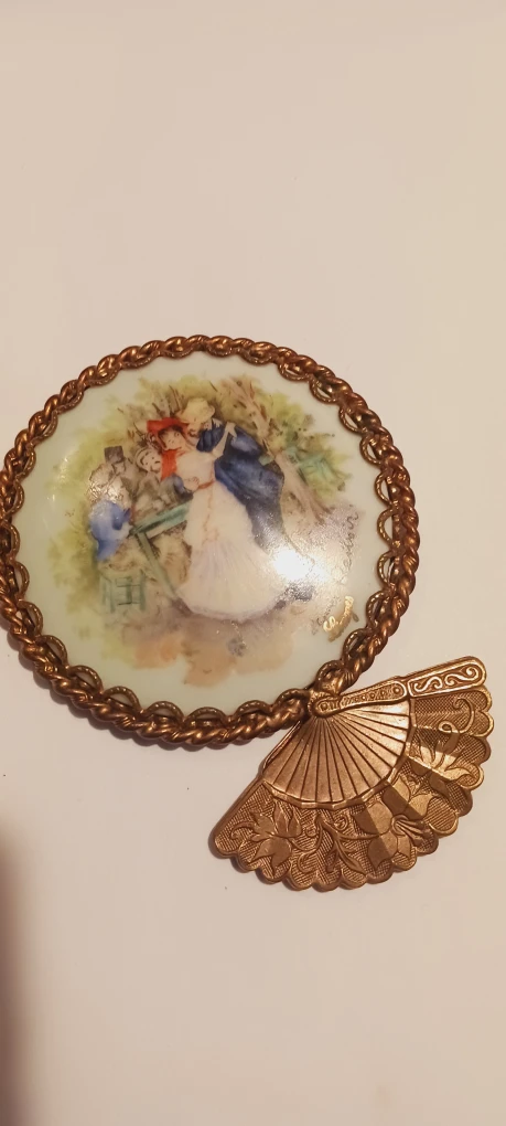 Antique Collectible Limoges France Hand Held Mirror - photo 2