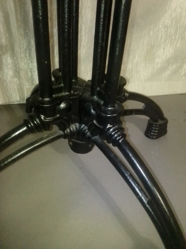 Black Cast Iron Table Base - photo 4