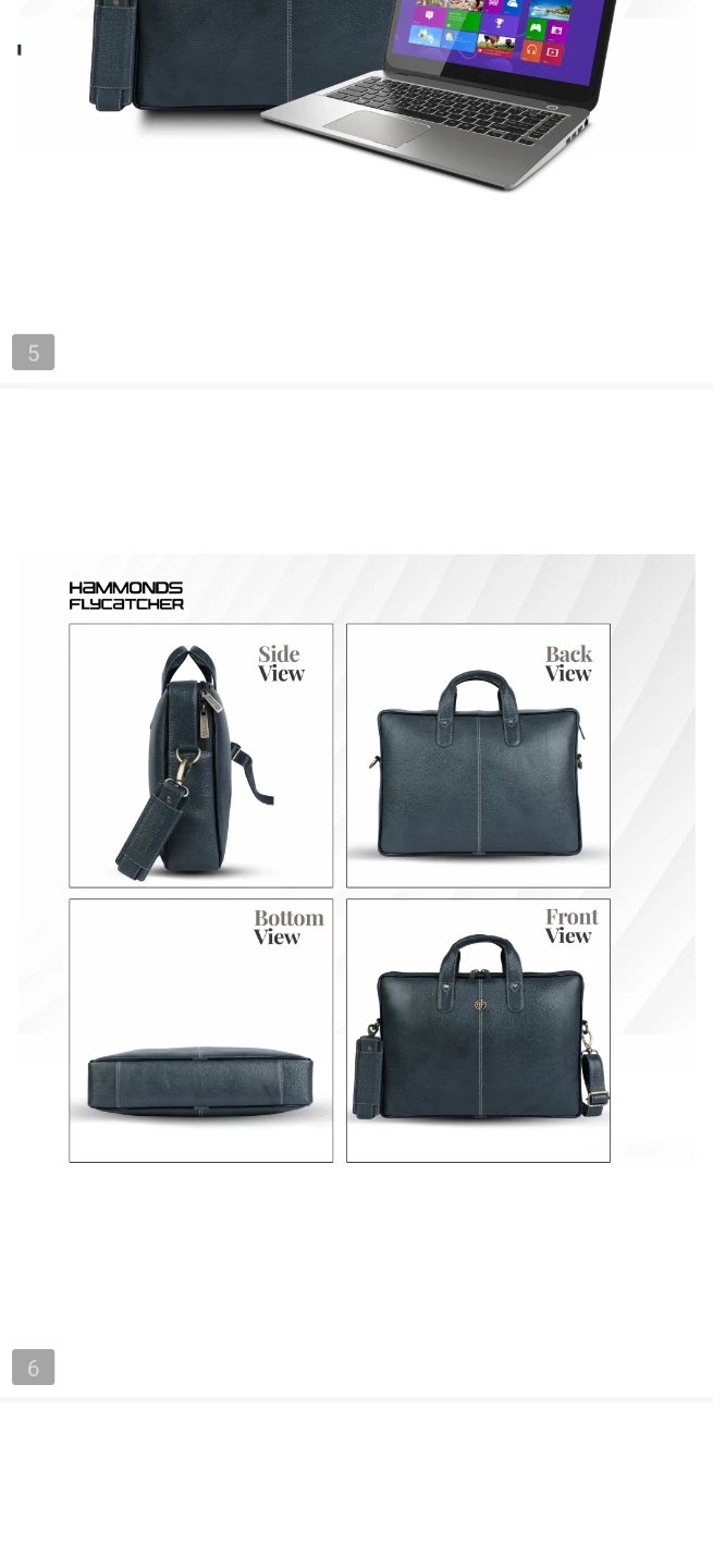 Hammonds Flycatcher Leather Laptop Bag