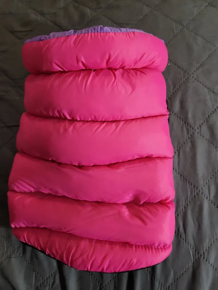Pink Puffer Dog Vest