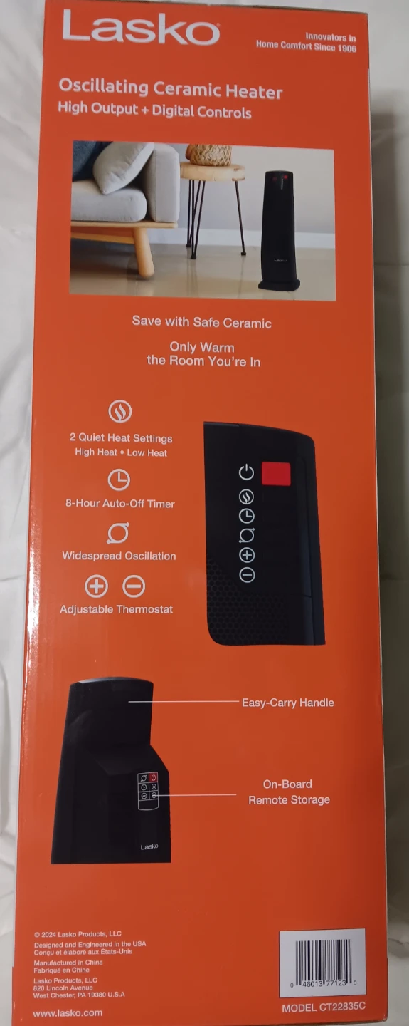 Lasko Oscillating Ceramic Heater - Brand New! In Box - photo 2