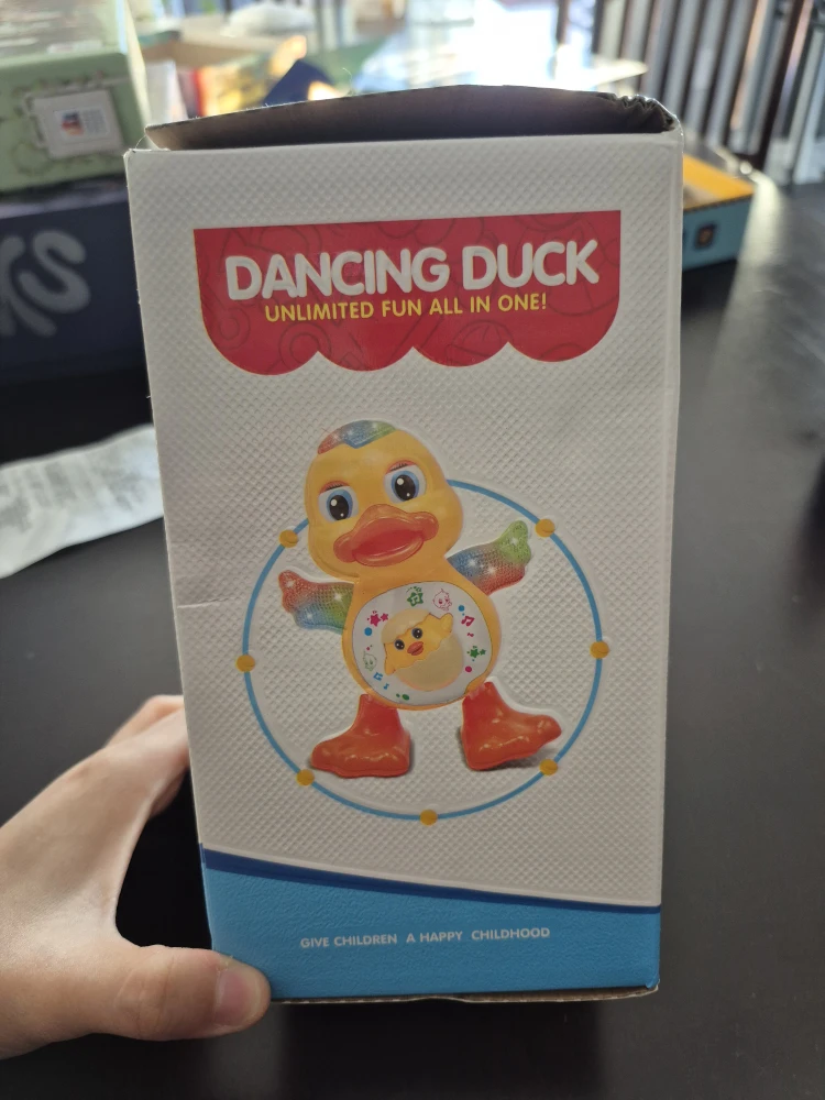 Dancing Duck toy good for tummy time #cleanout