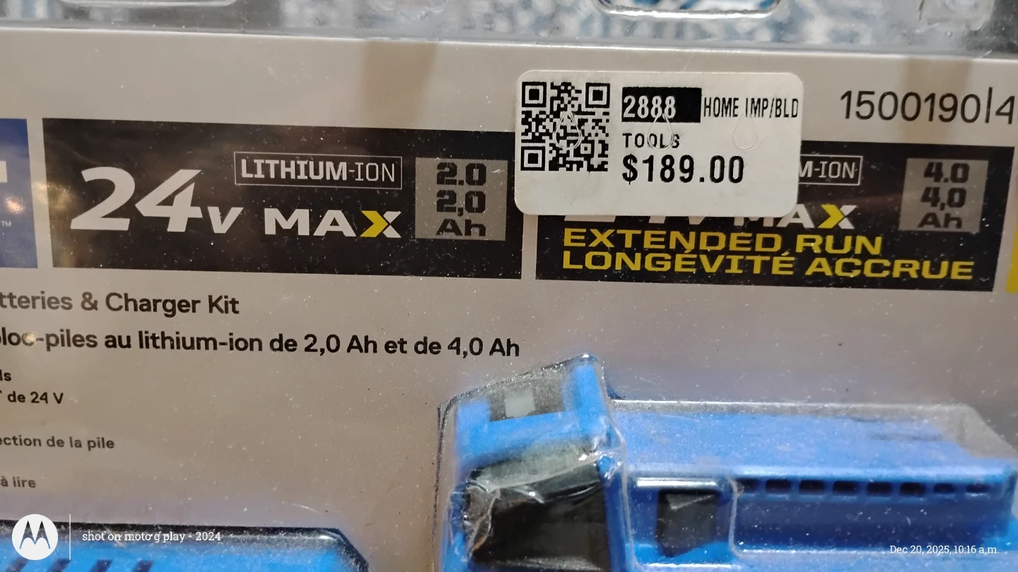 New Kobalt 24V Max Lithium-Ion Batteries & Charger Kit - photo 4