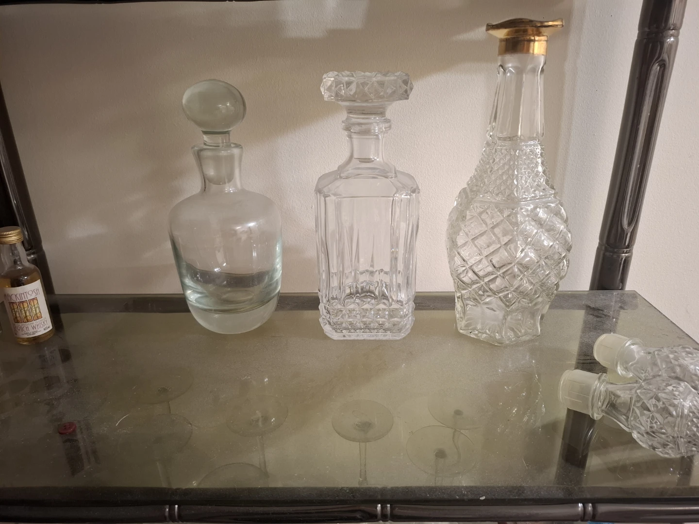 Vintage Glass Decanter Set