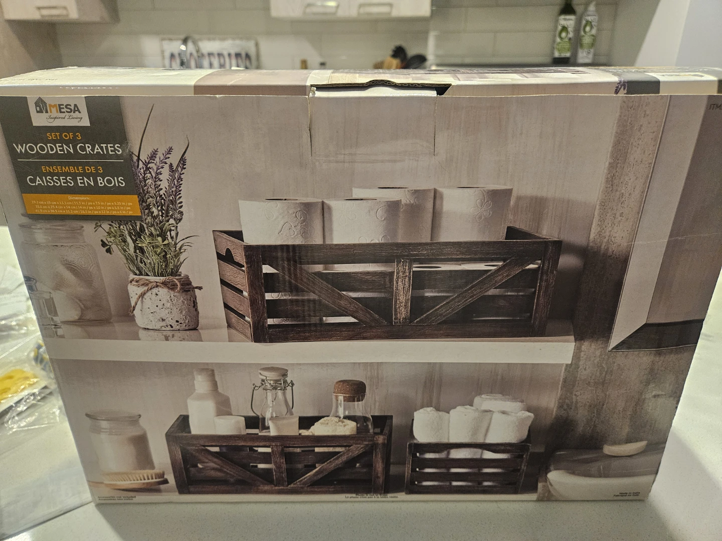 New Mesa Living Wooden Crates - Set of 3