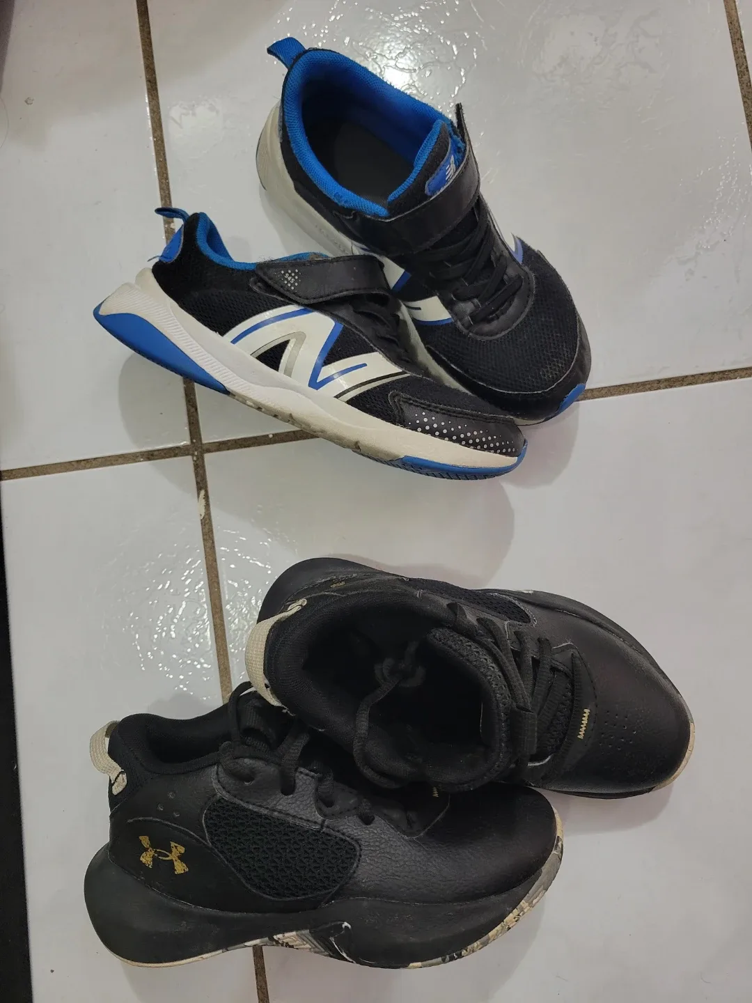 Kids shoes 13c, 13.5c - Jordan, New Balance velcro, UA