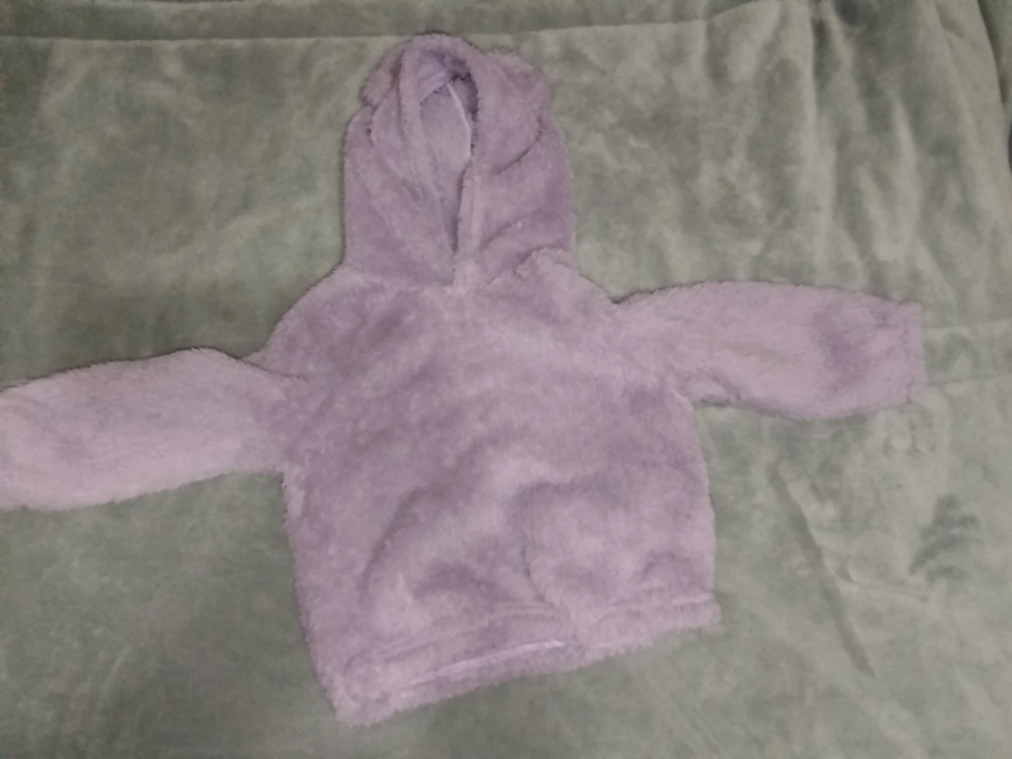 Fuzzy Purple Baby Hoodie