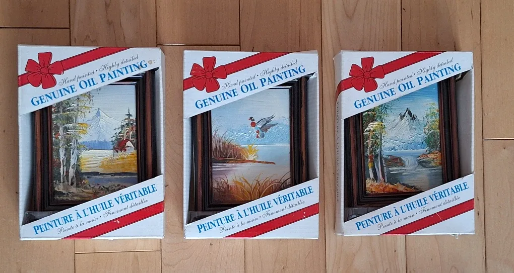 Six Genuine Oil Painting - Hand Painted  In original boxes image indicator(2)